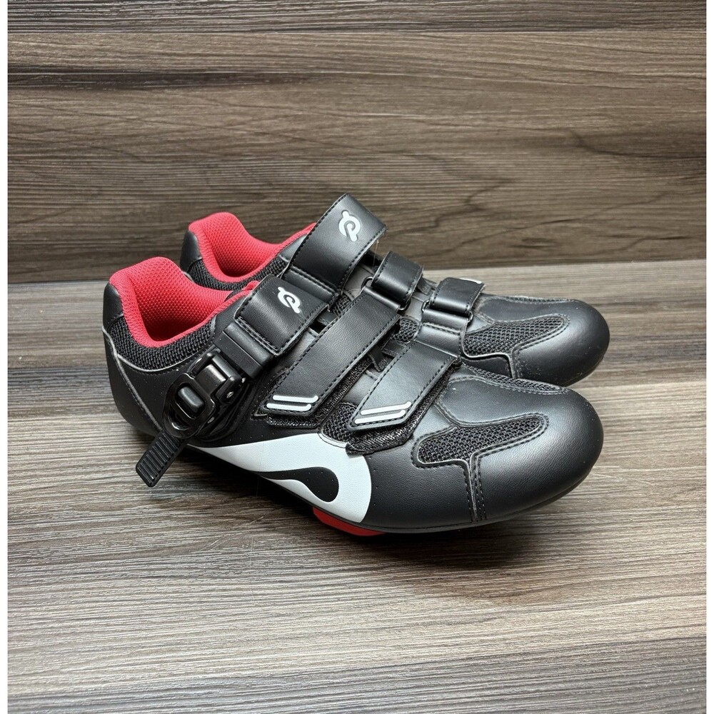 Peloton Cycling Shoes EU 40 Womens 9 Mens 7 Black Red LOOK Delta Cleats Bike